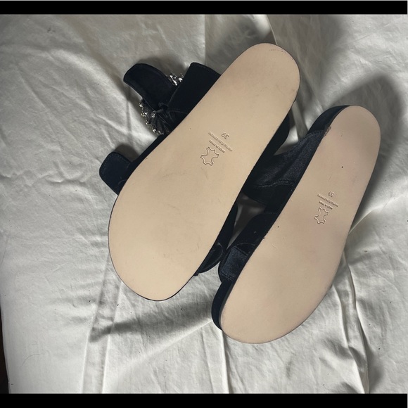 NEW Jeffrey Campbell velvet sandals with crystal buckles - Picture 2 of 2
